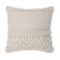 Edge Collections - 18"x18" - Natural - Bohemian Tufted Throw Pillow Covers for Stylish Decor - 2 Pieces
